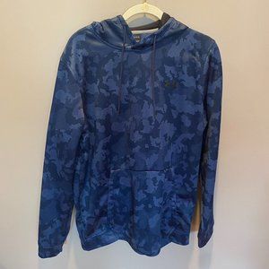 Under Armour Mens cold gear navy digital camp hoodie L